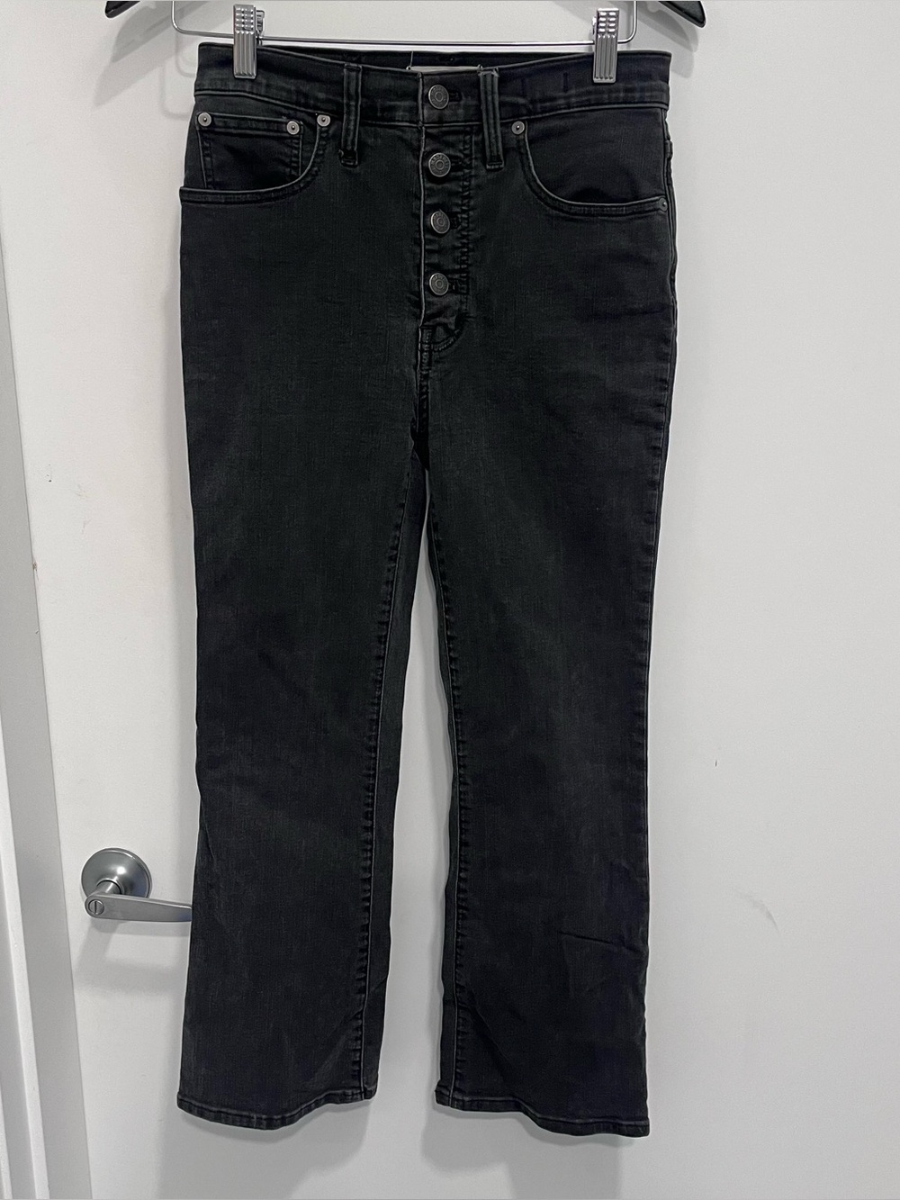 Madewell Cali Demi-Boot Jeans Button-Front Edition Women’s Black Button Fly 27